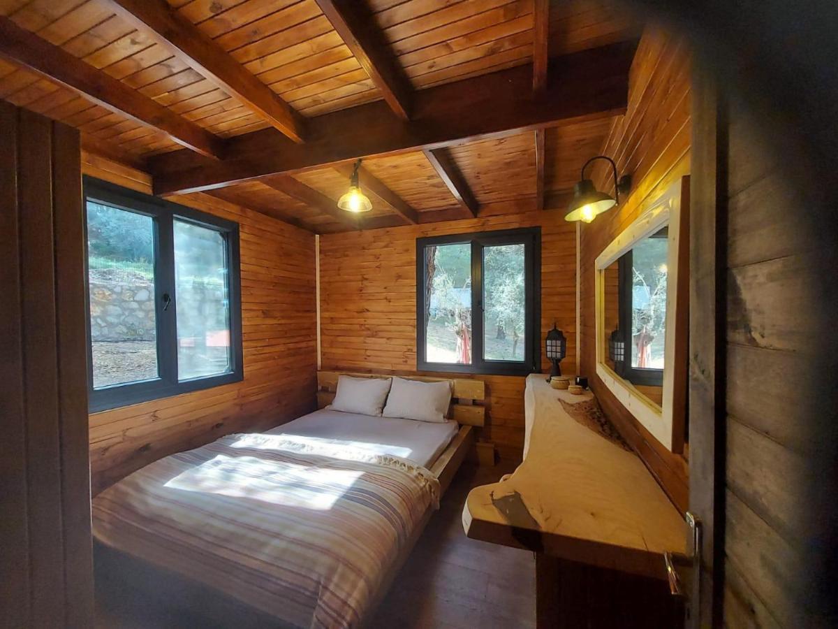 Panurlawoodenhouse Oezel Havuz& Sauna Mavi Dış mekan fotoğraf