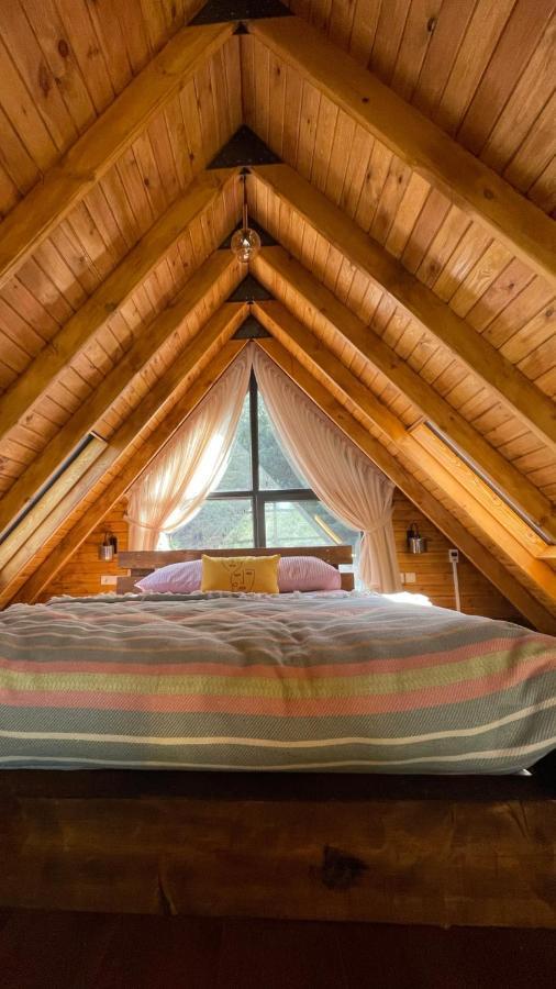 Panurlawoodenhouse Oezel Havuz& Sauna Mavi Dış mekan fotoğraf