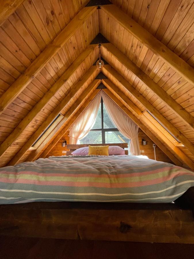 Panurlawoodenhouse Oezel Havuz& Sauna Mavi Dış mekan fotoğraf