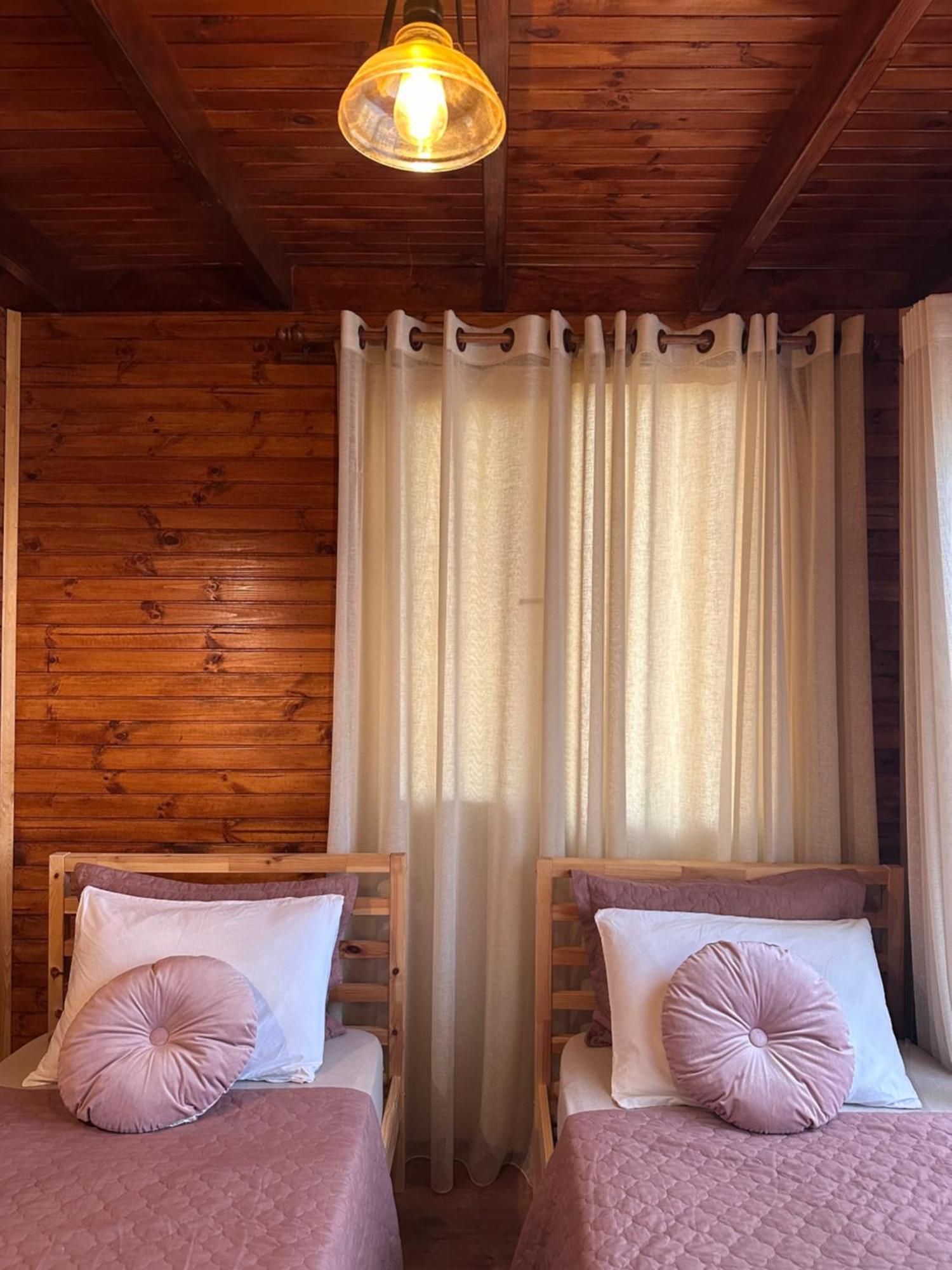 Panurlawoodenhouse Oezel Havuz& Sauna Mavi Dış mekan fotoğraf