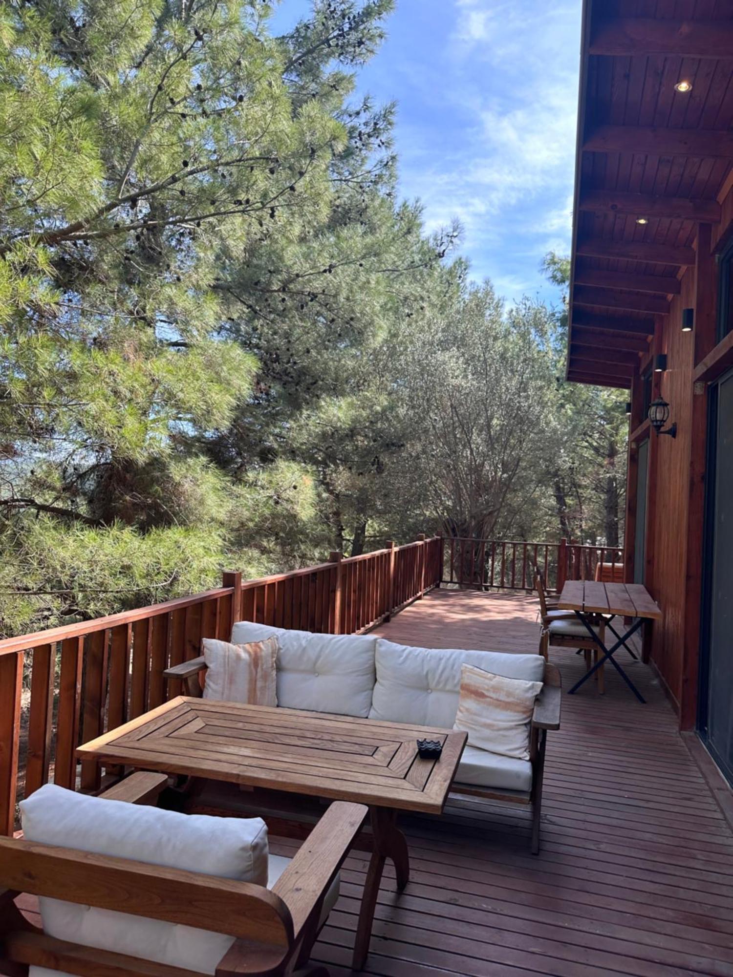 Panurlawoodenhouse Oezel Havuz& Sauna Mavi Dış mekan fotoğraf